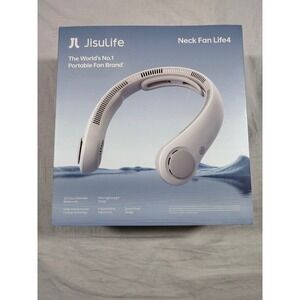 JisuLife Neck Fan Life4 White NEW 5000mAh Portable Bladeless Cooling